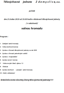 valná hromada 2019